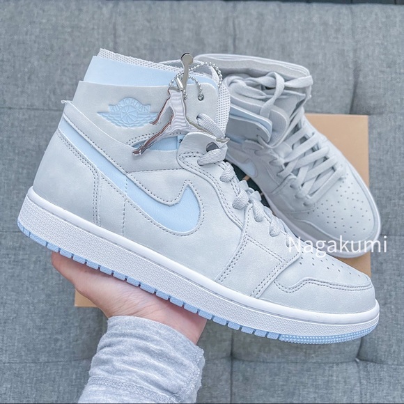 Jordan Shoes - ❄️ Nike Air Jordan 1 High Grey pastel blue shoes ❄️